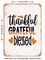 DECORATIVE METAL SIGN - Thankful Grateful Blessed - 7 - Vintage Rusty Look